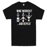  "Wine Workout: 1 2 3 Repeat" men's t-shirt Black