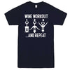  "Wine Workout: 1 2 3 Repeat" men's t-shirt Navy-Blue