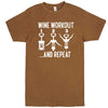  "Wine Workout: 1 2 3 Repeat" men's t-shirt Vintage Camel