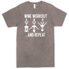  "Wine Workout: 1 2 3 Repeat" men's t-shirt Vintage Zinc