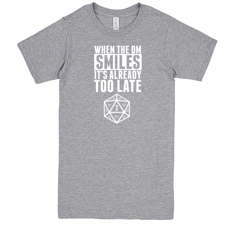  "When the DM Smiles It's Already Too Late" men's t-shirt Heather-Grey
