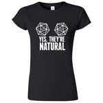  "Yes They're Natural" women's t-shirt Black