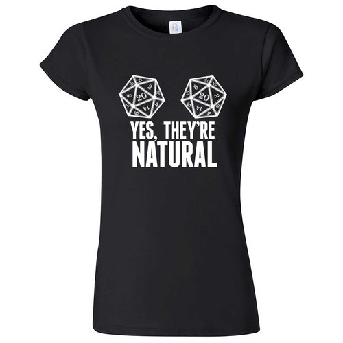  "Yes They're Natural" women's t-shirt Black