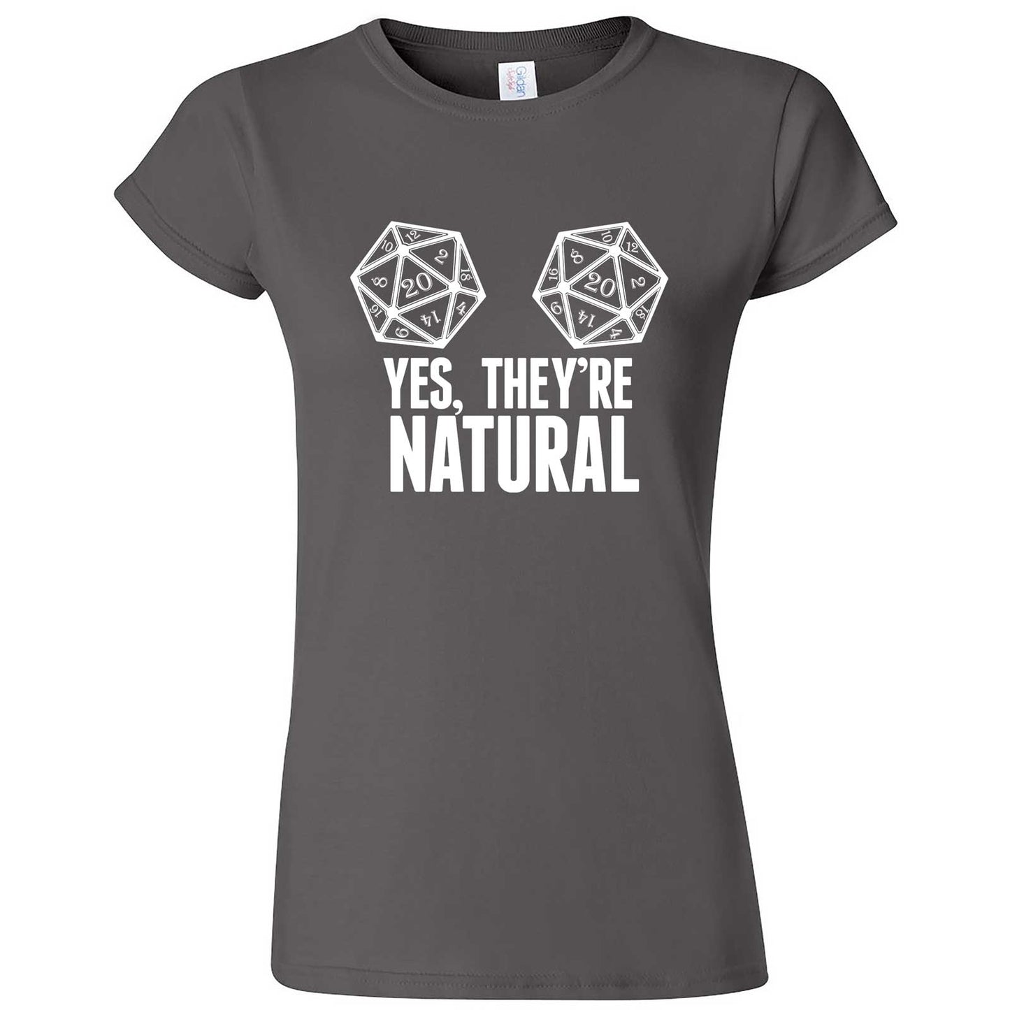  "Yes They're Natural" women's t-shirt Charcoal