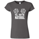  "Yes They're Natural" women's t-shirt Charcoal