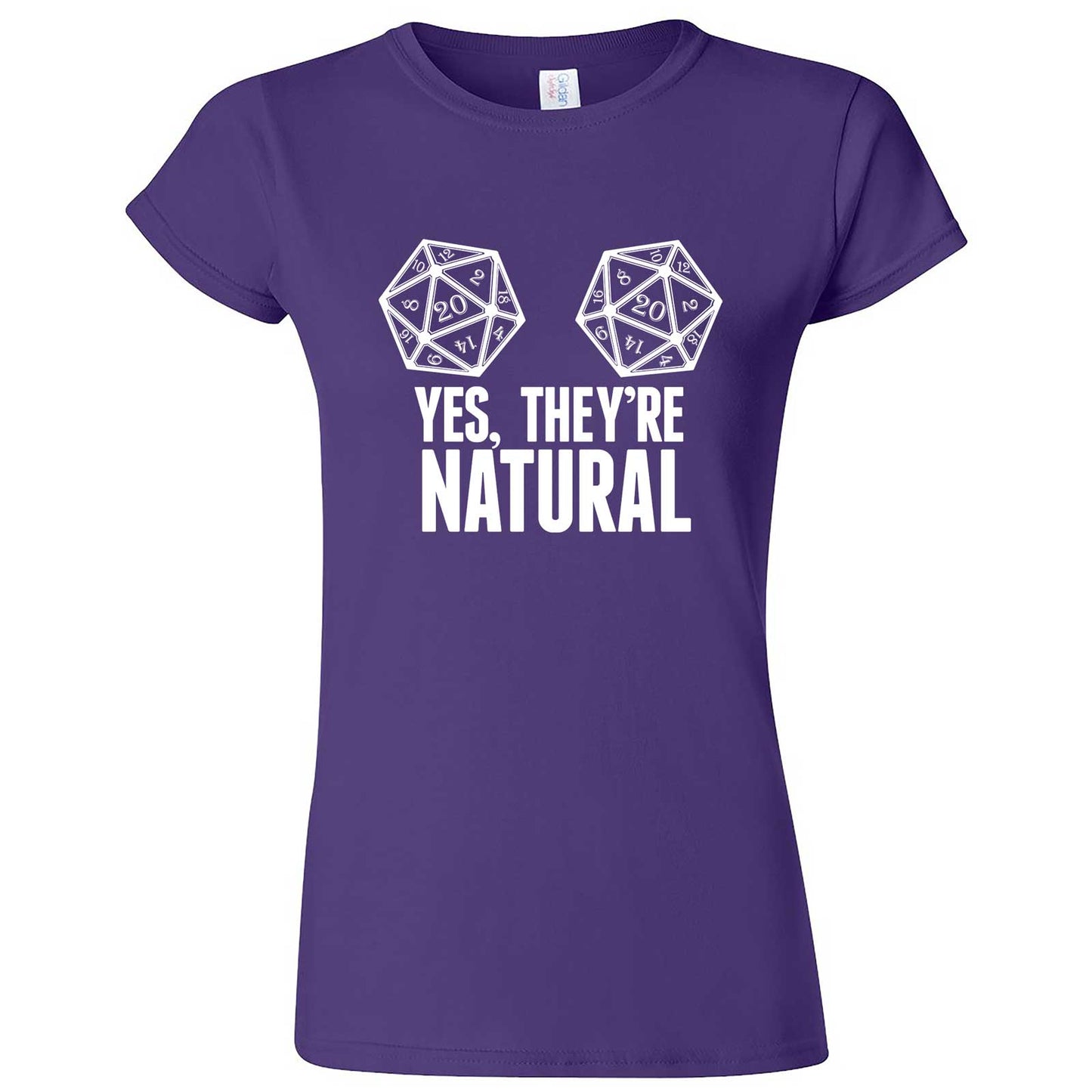  "Yes They're Natural" women's t-shirt Purple