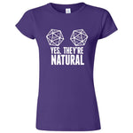  "Yes They're Natural" women's t-shirt Purple