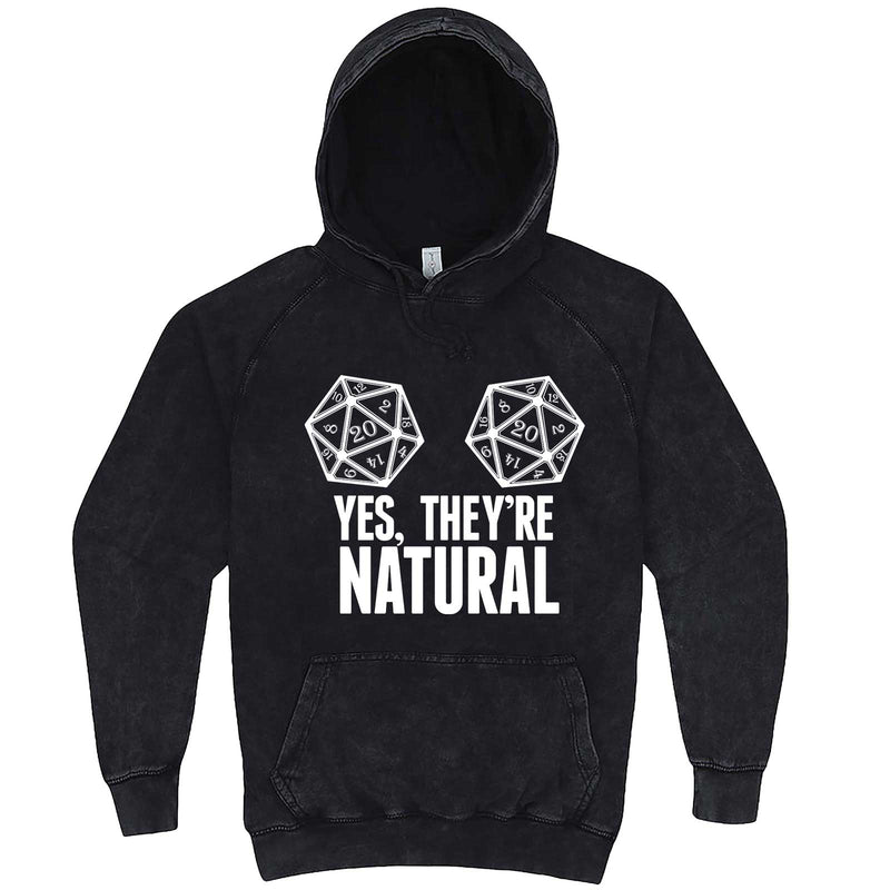  "Yes They're Natural" hoodie, 3XL, Vintage Black