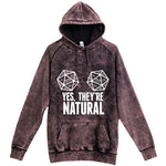  "Yes They're Natural" hoodie, 3XL, Vintage Cloud Black