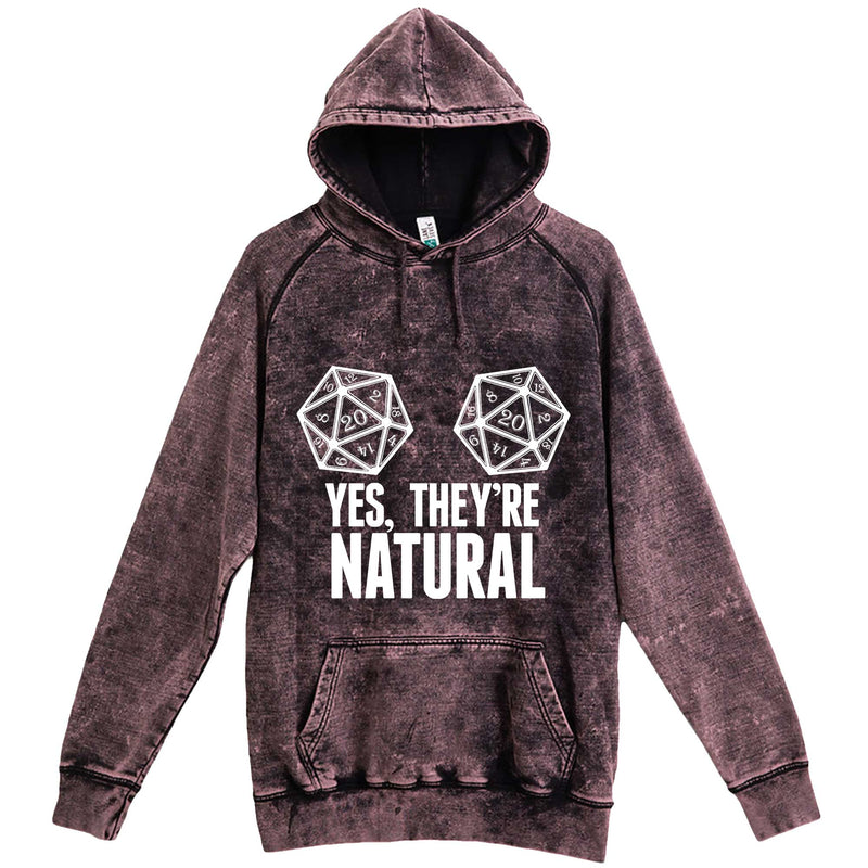  "Yes They're Natural" hoodie, 3XL, Vintage Cloud Black
