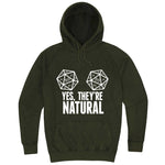  "Yes They're Natural" hoodie, 3XL, Vintage Olive
