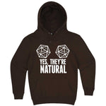  "Yes They're Natural" hoodie, 3XL, Chestnut