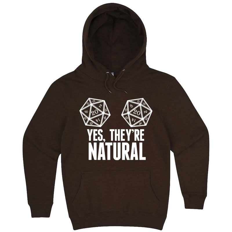  "Yes They're Natural" hoodie, 3XL, Chestnut