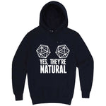  "Yes They're Natural" hoodie, 3XL, Navy