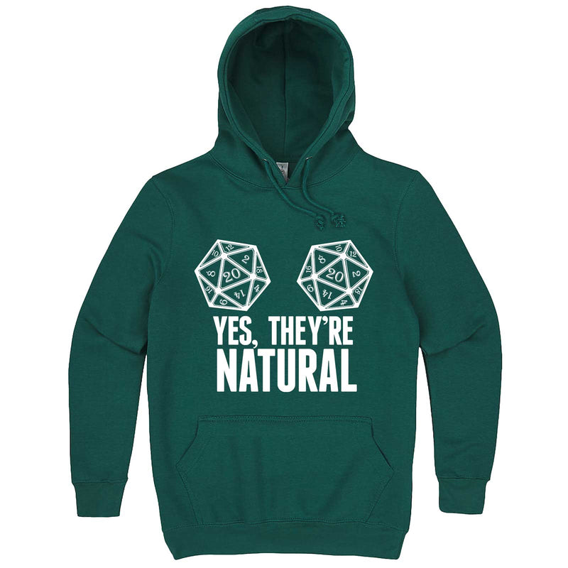 "Yes They're Natural" hoodie, 3XL, Teal
