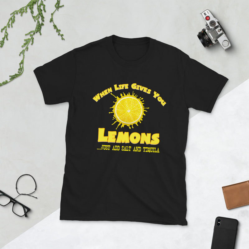 Minty Tees "When Life Gives You Lemons, I Hope It Also Gives You Salt And Tequila" Short-Sleeve T-Shirt
