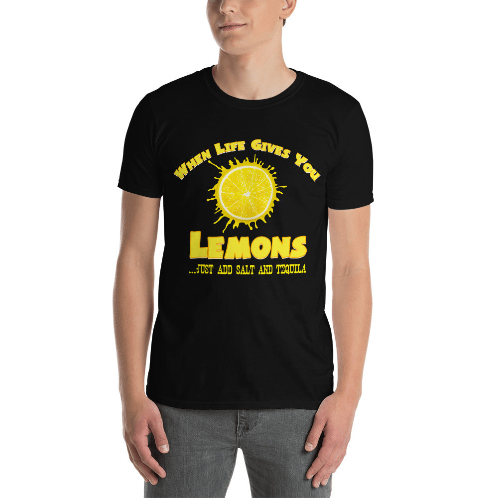 Minty Tees "When Life Gives You Lemons, I Hope It Also Gives You Salt And Tequila" Short-Sleeve T-Shirt
