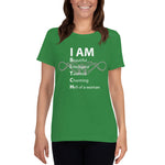 Minty Tees "I Am Beautiful Intelligent Talented Charming Hell Of A Woman" Funny Women's Short Sleeve T-Shirt