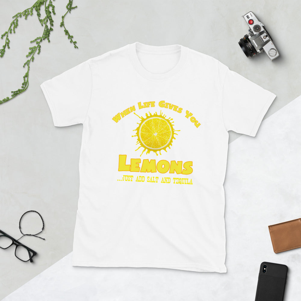 Minty Tees "When Life Gives You Lemons, I Hope It Also Gives You Salt And Tequila" Short-Sleeve T-Shirt