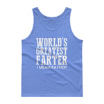 "World's Greatest Farter, I Mean Father" Tank Top With White Or Black Image
