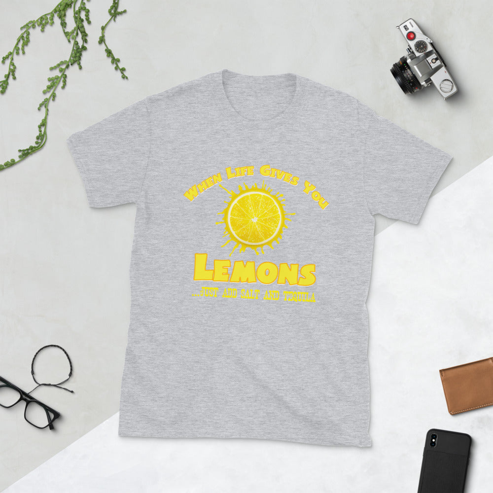 Minty Tees "When Life Gives You Lemons, I Hope It Also Gives You Salt And Tequila" Short-Sleeve T-Shirt