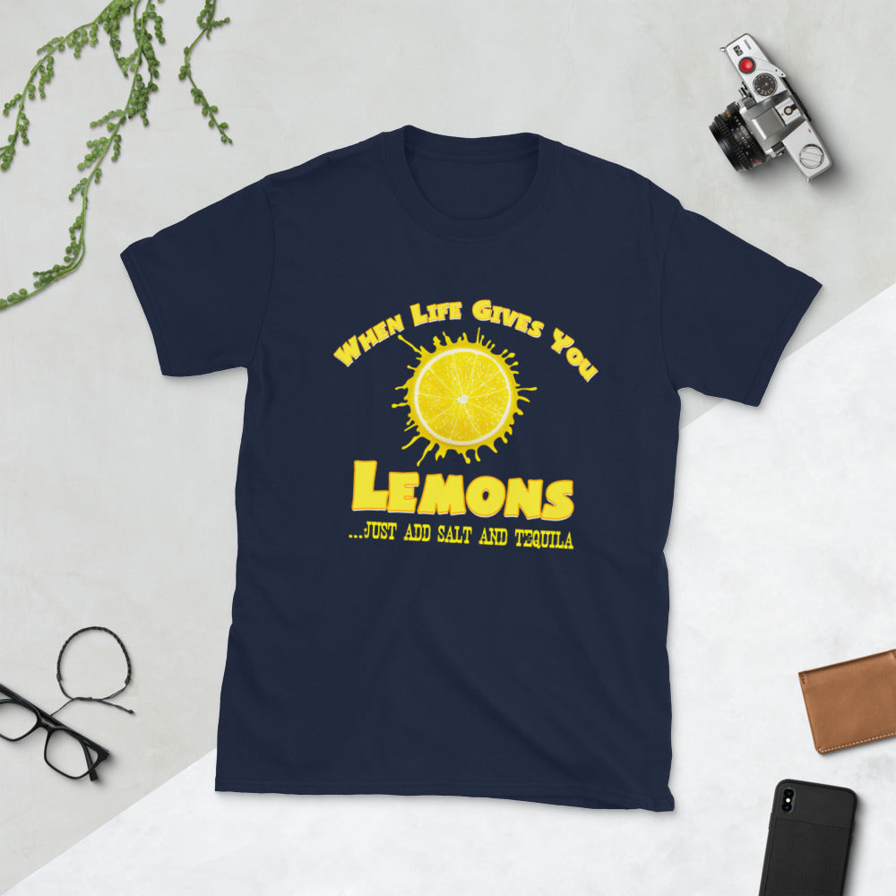Minty Tees "When Life Gives You Lemons, I Hope It Also Gives You Salt And Tequila" Short-Sleeve T-Shirt
