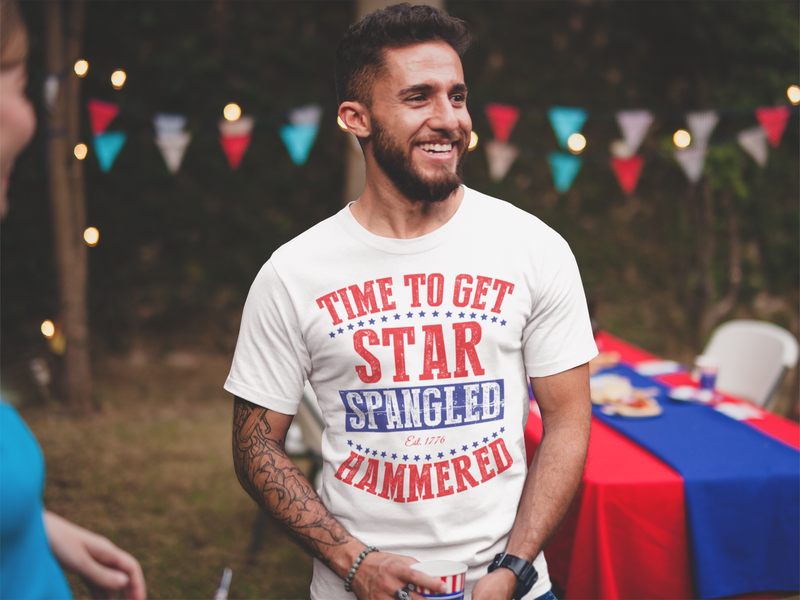 Time To Get Star Spangled Hammered Men's Shirt